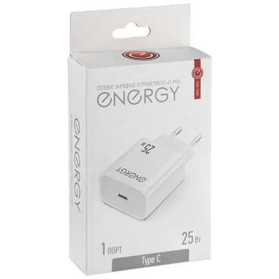 109939 Сетевое зарядное устройство Energy ET-41 PRO, белый-2