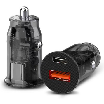 109944 Автомобильное зарядное устройство Energy ET-44А, черный