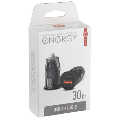109944 Автомобильное зарядное устройство Energy ET-44А, черный-4