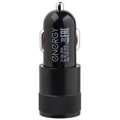 109945 Автомобильное зарядное устройство Energy ET-45А, черный-2