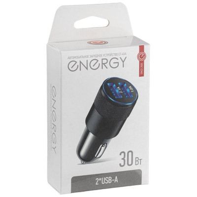109945 Автомобильное зарядное устройство Energy ET-45А, черный-4