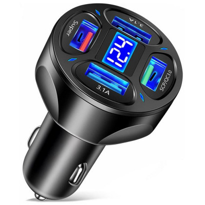 109946 Автомобильное зарядное устройство Energy ET-46А, черный