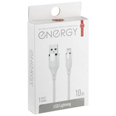 110024 Кабель Energy ET-49 PRO USB/Lightning (для продукции Apple), белый-1