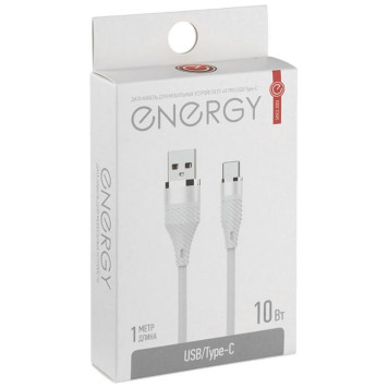 110025 Кабель Energy ET-49 PRO USB/Type-C, белый-1