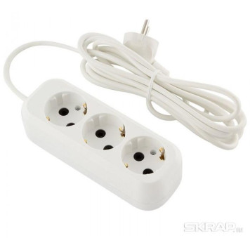 186690 Удлинитель Engy 'Гранд' 3м/3роз с заземлением (ПВС 3х0.75)