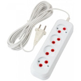 186718 Удлинитель Engy 'Эконом' 7м/4роз (ШВВП 2х0.75)