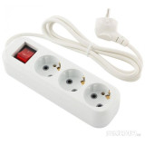 186732 Удлинитель с выключателем Engy 'Гранд' 5м/3роз с заземлением (ПВС 3х0.75)