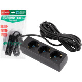 186738 Удлинитель Engy 'Гранд' 3м/3роз с заземлением (ПВС 3х0.75) черный