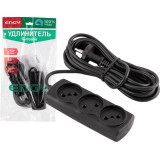 186744 Удлинитель Engy 'Премиум' 5м/3роз (ПВС 2х0.75) черный