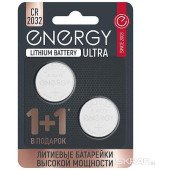 Батарейка литиевая Energy Ultra CR2032/2B (2шт на блистере) (104409) Батарейка литиевая Energy Ultra CR2032/2B (2шт на блистере) (104409)