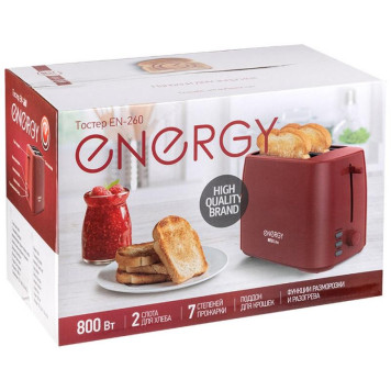 Тостер Energy EN-260 красный (106197)-3