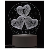 Светильник неоновый Energy EN-NL 22 3D Три сердца (106253)