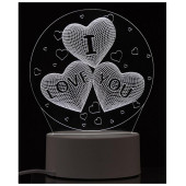 Светильник неоновый Energy EN-NL 22 3D Три сердца (106253)