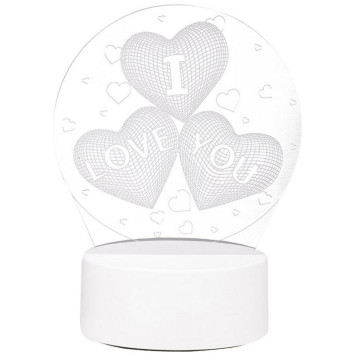 Светильник неоновый Energy EN-NL 22 3D Три сердца (106253)-2