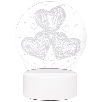 Светильник неоновый Energy EN-NL 22 3D Три сердца (106253)-2