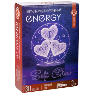 Светильник неоновый Energy EN-NL 22 3D Три сердца (106253)-3