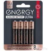 Батарейка алкалиновая Energy Ultra LR03/8B (AAA) (8шт на блистере) (104979) Батарейка алкалиновая Energy Ultra LR03/8B (AAA) (8шт на блистере) (104979)