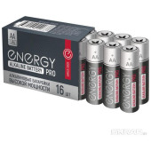 Батарейка алкалиновая Energy Pro LR6/16S (AA) (16шт в спайке+коробка) (104978) Батарейка алкалиновая Energy Pro LR6/16S (AA) (16шт в спайке+коробка) (104978)