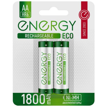 Аккумулятор Energy Eco NIMH-1800-HR6/2B (АА) (2шт на блистере) (104988)