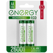 Аккумулятор Energy Eco NIMH-2600-HR6/2B (АА) (2шт на блистере) (104989) Аккумулятор Energy Eco NIMH-2600-HR6/2B (АА) (2шт на блистере) (104989)