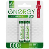 Аккумулятор Energy Eco NIMH-600-HR03/2B (АAА) (2шт на блистере) (104986) Аккумулятор Energy Eco NIMH-600-HR03/2B (АAА) (2шт на блистере) (104986)