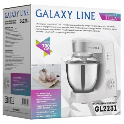Миксер планетарный GALAXY LINE GL 2231 белый-6