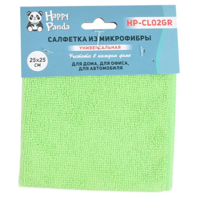 Салфетка HP-CL02GR микрофибра, 25*25см, зелен.-2