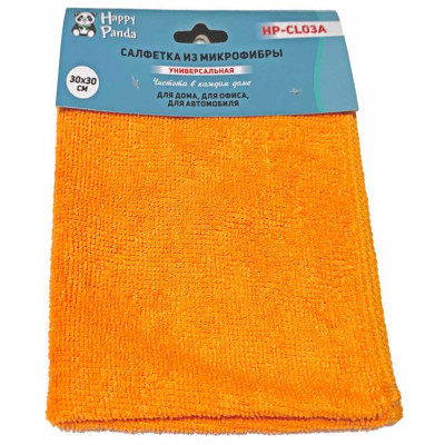 Салфетка HP-CL03A микрофибра, 30*30см, оранж.