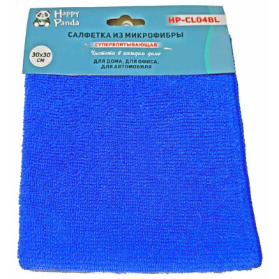Салфетка HP-CL04BL микрофибра, 30*30см, голуб.