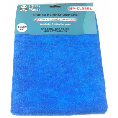 Тряпка для пола HP-CL08BL микрофибра, 50*60см, син.