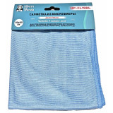 Салфетка для стекла HP-CL19BL микрофибра, 30*30см, голуб.