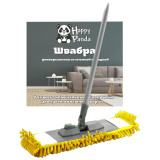Швабра HP-M03 Happy Panda 120см с насадкой микрофибра Лапша