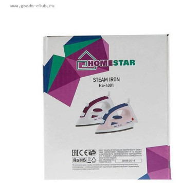 Утюг HOMESTAR HS-4001 бело-фиолетовый (002664)-1