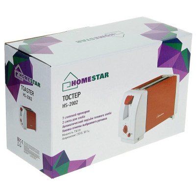 Тостер HOMESTAR HS-2002 коралловый (002674)-1
