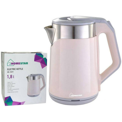 Чайник HOMESTAR HS-1019 стальной розовый (007368)-1