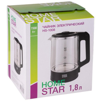 Чайник HOMESTAR HS-1008 черный (107010)-2