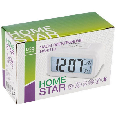 Часы электронные HOMESTAR HS-0110 белый (104307)-2