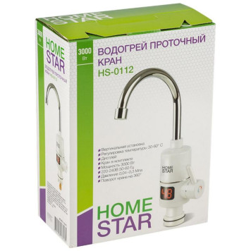 Водогрей проточный HomeStar HS-0112 (кран) (104392)-3
