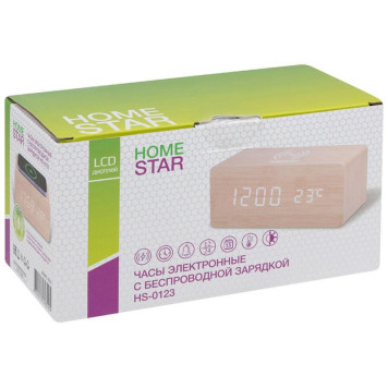 Часы электронные HOMESTAR с беспроводной зарядкой HS-0123 (107615)-3