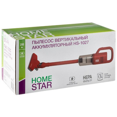 1027 Пылесос вертикальный HOMESTAR (105873) красный-3