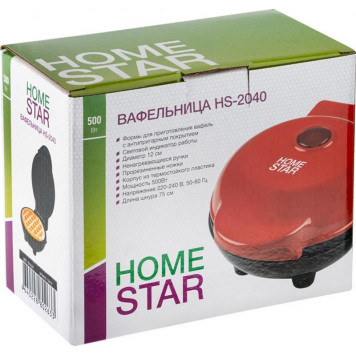 Вафельница HOMESTAR HS-2040 венская вафля, черная (106137)-4