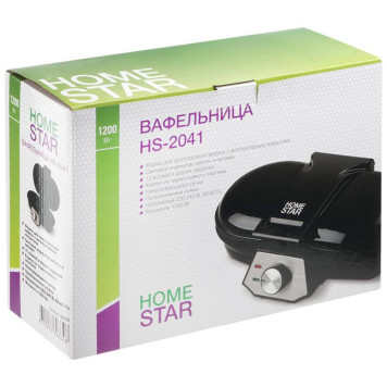 Вафельница HOMESTAR HS-2041 венская вафля, черная (108253)-4