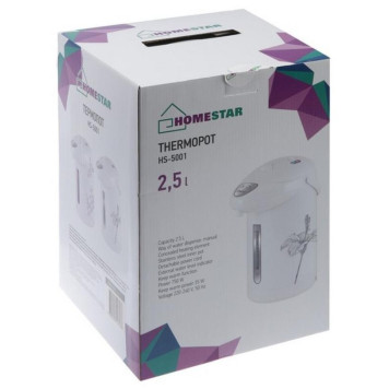 Термопот HOMESTAR HS-5001 рисунок, серые цветы (000700)-2