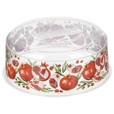 1117301-0027LX Крышка для СВЧ 'Bergamo' d250мм с декором (бесцветный)