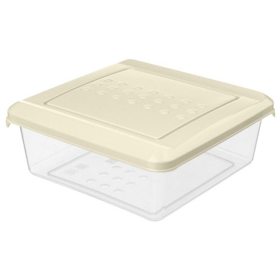 221101025/01 Набор контейнеров для продуктов 'Asti' квадратные 3шт (0.5л) светло-бежевый-2