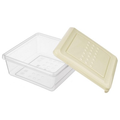 221101025/01 Набор контейнеров для продуктов 'Asti' квадратные 3шт (0.5л) светло-бежевый-4