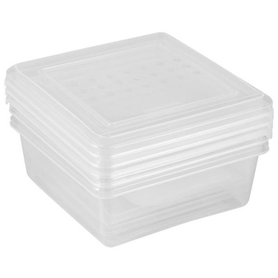 221101101/00 Комплект контейнеров д/заморозки 'Asti' квадратные 3шт (0.5л) бесцветный-2