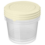 221101625/01 Набор контейнеров для продуктов 'Asti' круглые 0.8л х 3шт светло-бежевый