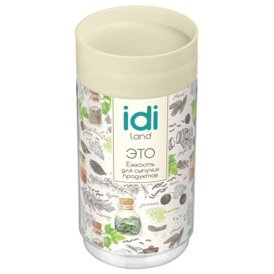 221102725/01 Емкость для сыпучих продуктов 'Asti' 1.0л светло-бежевый-1