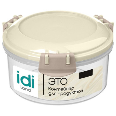 221112818/05 Контейнер для продуктов 'Modena' круглый 0.4л с защелками (зеленый)